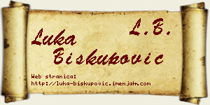 Luka Biskupović vizit kartica